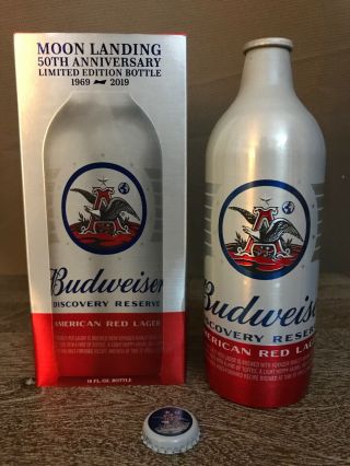 Budweiser Moon Landing 50th Anniversary Aluminum Bottle Rare