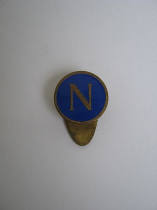 Very Rare Vintage Enameled Badge - Football Club Napoli
