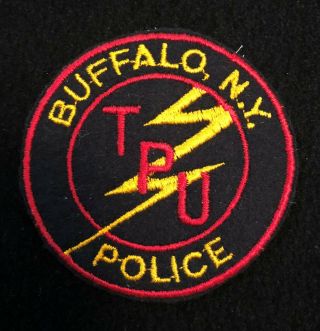 Buffalo York Ny Tpu Swat Police Sheriff Patch - Very Old Rare Black Felt