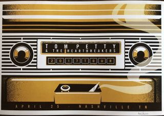 Tom Petty Rare Last Tour Concert Poster Nashville 2017 401/500