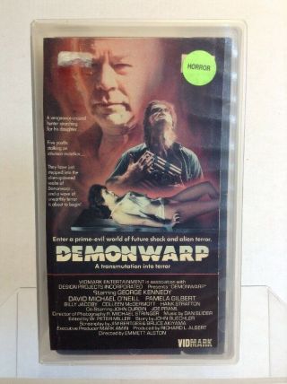 Demonwarp 1988 Vhs Vidmark Rare Cult Horror Sci - Fi Bigfoot George Kennedy
