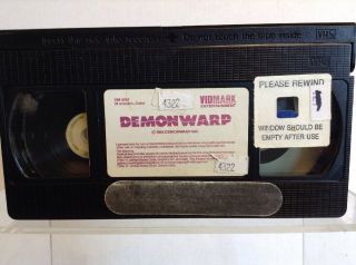 Demonwarp 1988 VHS VIDMARK Rare Cult Horror Sci - Fi Bigfoot George Kennedy 4
