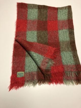 Vtg Moffat And Kilmahog Mills Wool Throw Blanket Plaid 53x43 Rare