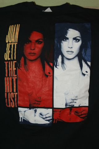 1990 Joan Jett The Hit List Concert Tour Shirt Xl Rare