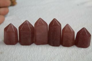 Top 138g Natural Rare Red Quartz Crystal Point Healing C16