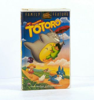 Vintage My Neighbor Totoro Vhs Tape 1993 Ghibli Studios Miyazaki Rare Video