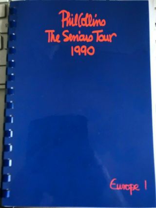 Phil Collins Tour Crew Itinerary 1990 But Seriously Rare Music Memorabilia
