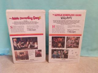 Walt Disney VHS Apple Dumpling Gang and Rides Again Vintage Don Knotts Clam RARE 3