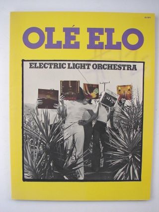 Rare Electric Light Orchestra Elo Ole Elo 1976 47 Pg Songbook Sheet Music
