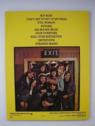 RARE ELECTRIC LIGHT ORCHESTRA ELO OLE ELO 1976 47 pg Songbook Sheet Music 2