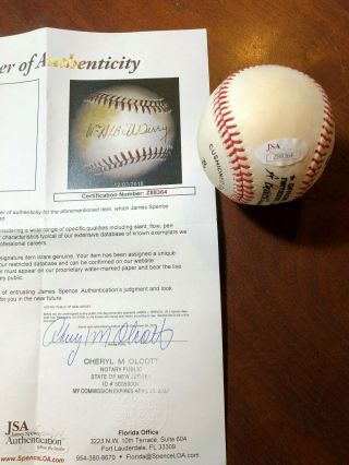 RARE JSA LOA York Giants HOF BILL TERRY Single signed baseball. 7