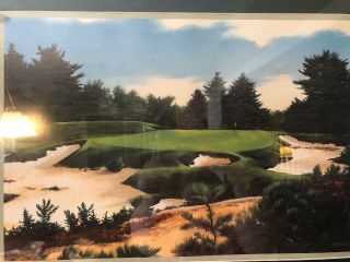 VHTF Postal Commemorative Phillip Crowe The 10th At Pine Valley Print Rare Golf 3