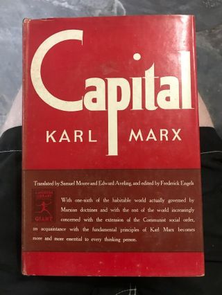 Karl Marx Capital: A Critique Of Political Economy Modern Library Rare Hcdj
