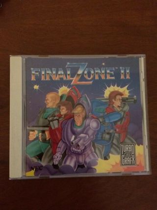 Rare Final Zone Ii 2 For Turbografx 16 Cd Turbo Duo Case With Instructions Cic