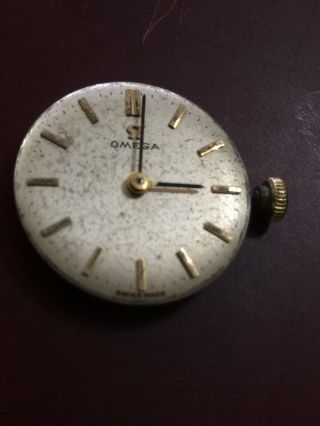 Rare Vintage Omega Cal 630 Ladies Watch Movement Face & Winder Gwo
