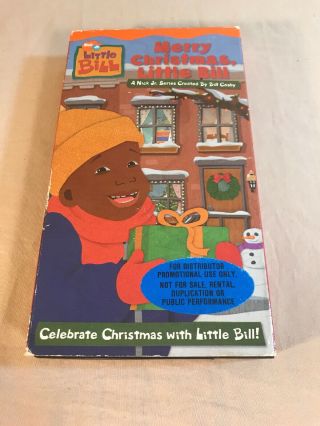 Little Bill: Merry Christmas Little Bill Vhs Rare.  Bill Cosby Nick Jr Screener
