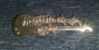 Hard Rock Cafe Hrc Vintage Real Silver Double Neck Guitar Pin Collectible Rare