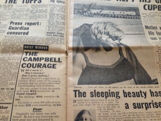 Donald Campbell Full Newspaper Bluebird K7 VERY RARE 1st Edition 5 January 1967 3
