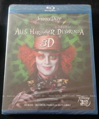 Alice In Wonderland Movie Turkish Rare Hard To Find Blu - Ray Disc Bluray