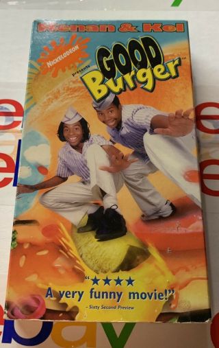 Good Burger 1997 Vhs Kel Mitchell & Kenan Thompson Nickelodeon Rare Orange Tape