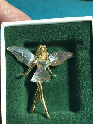 Swarovski Crystal Memories Flying Fairy Brooch Pin (rare)