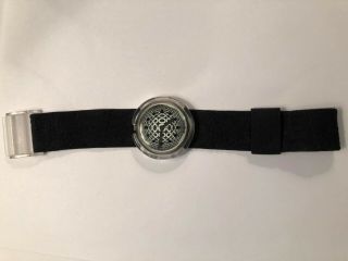 Rare Pop Swatch Watch - 1980 ' s - Optical Illusion in Black & White 2