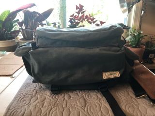 Rare Vintage Ll Bean Padded Large Camera Bag Waist Pack With Strap And Dividers