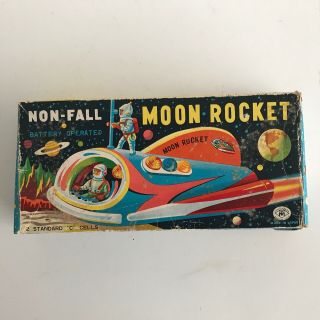 Vintage Moon Rocket Modern Toys Box Top Rare Japan 1060s