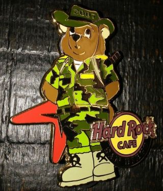 Hard Rock Cafe Hrc Collectible Pin Le San Diego Solider Bear With Guitar Rare