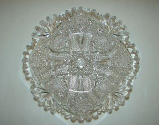 Rare Columbia By Blackmer Abp American Brilliant Cut Glass Crystal Plate 7 "