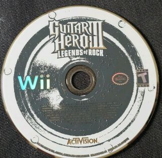 Guitar Hero 3 Iii: Legends Of Rock (nintendo Wii,  2007) Rare Disc Only