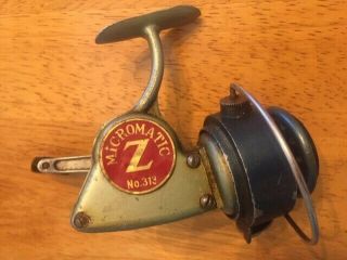 Rare ultra - lite spinning reel - Micromatic Z - No.  312 2