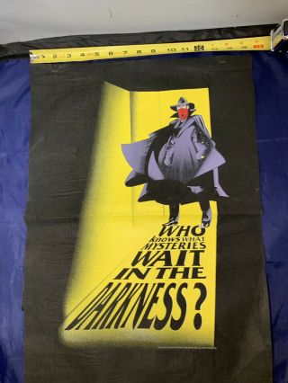 The Shadow 1994 Alec Baldwin Woven Print Poster Rare Promotional Item
