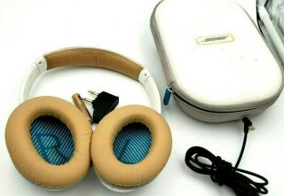 Bose Qc25 White Noise Canceling Very Comfortable Comes With Batteries Rare White