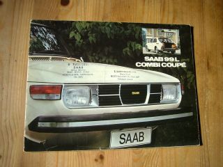 Saab 99l Combi Coupe Brochure,  1974,  Rare,
