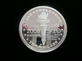 2005 Norfed 1 Oz.  999 Silver $10 Round Rare Coin