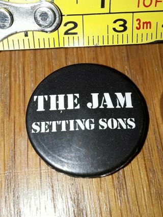 Rare Vintage 1979 25mm The Jam Setting Sons Badge Punk Weller Mods Pin Badge 3