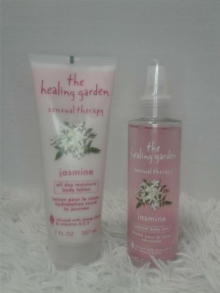 The Healing Garden Sensual Therapy Jasmine Body Mist Lotion 7 Fl Oz Rare 207 Ml