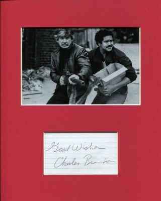 Charles Bronson Death Wish Paul Kersey Rare Signed Autograph Photo Display