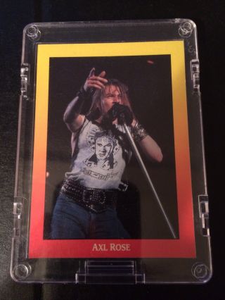1990 Axl Rose Brockum Card Guns N’ Roses Rare Trading Card