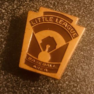Vintage Little League Baseball Area Screw Back Pin Rare