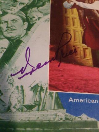 THE RAVEN LOBBY CARD SIGNED BY VINCENT PRICE RARE 1963 63/38 EDGAR ALLEN POE 2