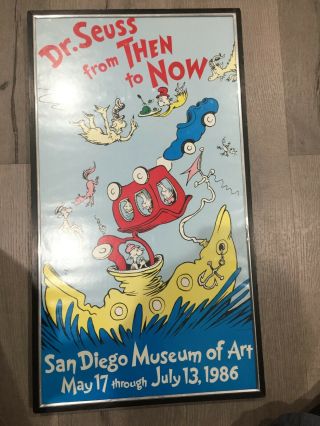 Dr.  Seuss From Then To Now Rare Edition Poster San Diego Museum Of Art 1986
