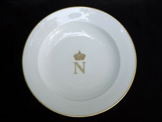 Rare 19th C.  Sevres E.  Raingo Paris " Napoleon Iii " Armorial Soup Plate 2