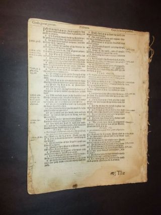 RARE - 1613 KJV - HE Bible - The Book of PSALMS - Complete - Spectacular - Quarto - Rare 5