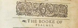 RARE - 1613 KJV - HE Bible - The Book of PSALMS - Complete - Spectacular - Quarto - Rare 6