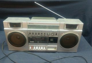 Rare Vintage Hitachi Trk - 7720h Boombox Stereo Cassette Recorder.  Parts & Repair