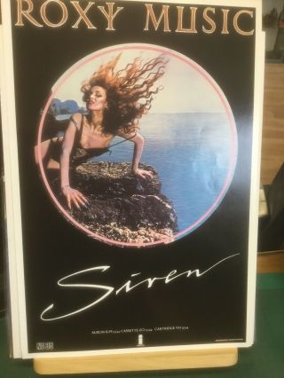 Roxy Music/siren 1975 Island Records Poster Rare