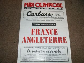 Rare Rugby League Programme International France V Great Britain 16th March 1980