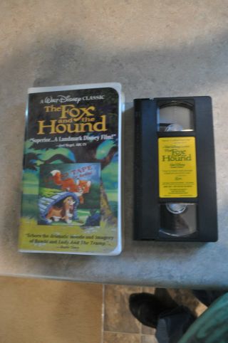 Walt Disney Classic Black Diamond The Fox And The Hound Demo Vhs Tape Very Rare